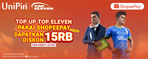 Diskon Hingga 15Ribu dengan Top Up Top Eleven Pakai ShopeePay!